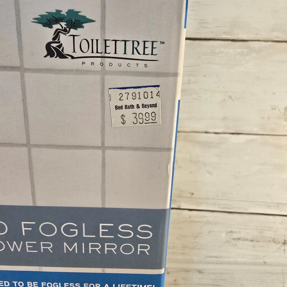 ToiletTree LED Fogless Shower Mirror TTP-LED-02 Adjustable Shaving Mirror Silver